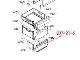 Bosch Siemens Neff kombihűtő alsó fiók előlap