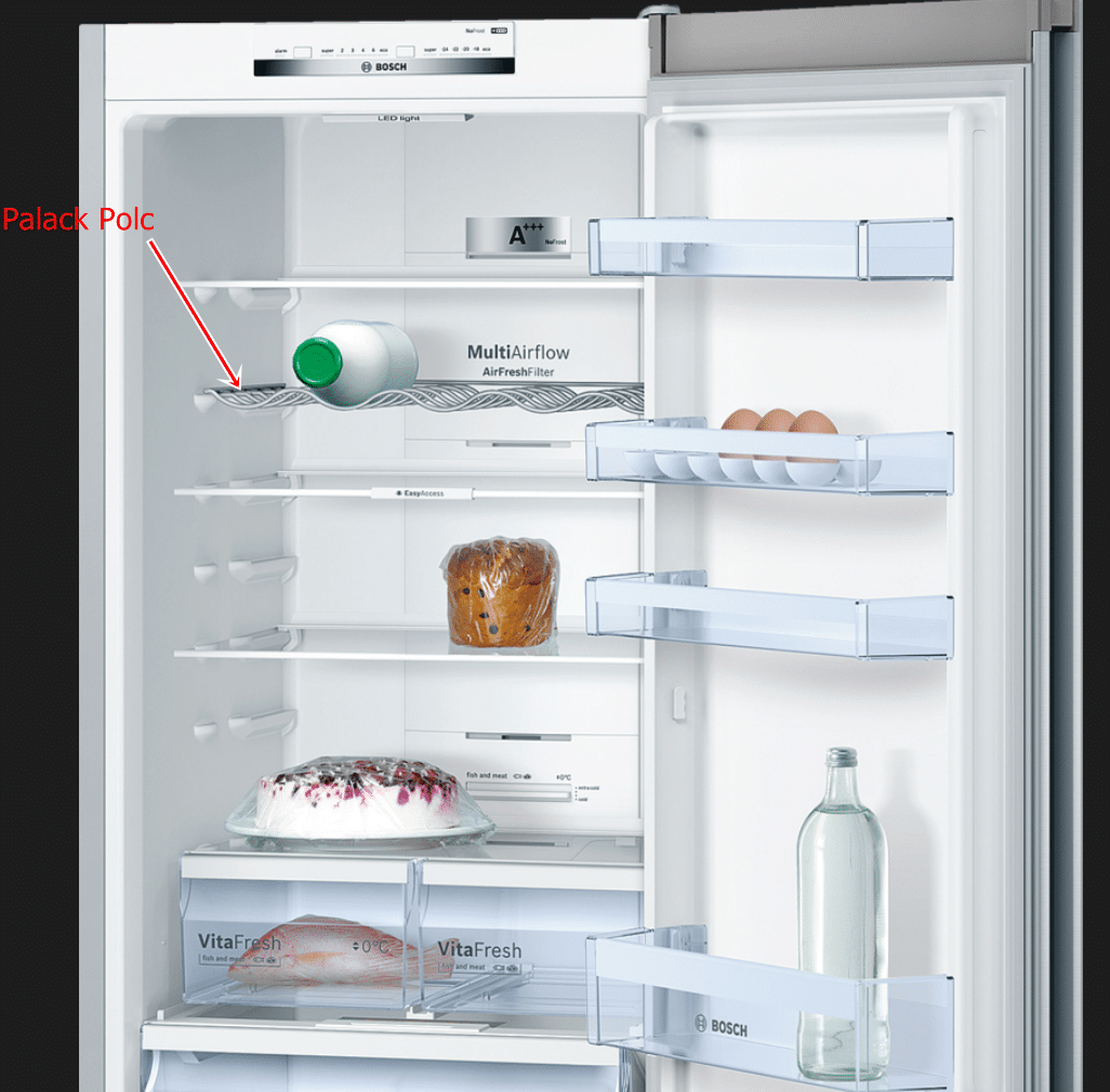 Palackpolc hűtőbe (fém)