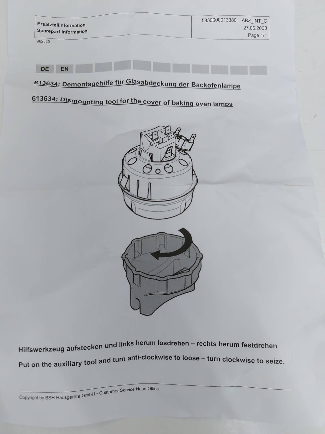 Sütő lámpa üvegbúra - Image 6