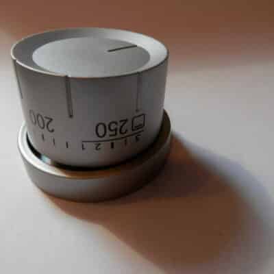 Sütő hőfokszabályzó gomb INOX