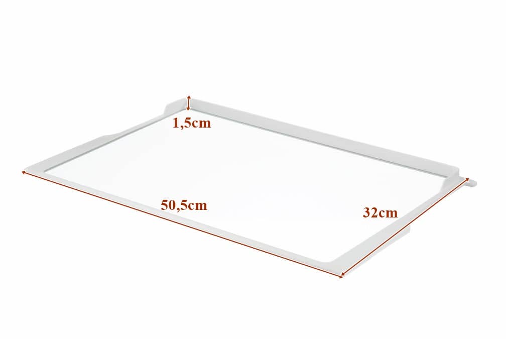 Hűtőbe üveglap műanyag kerettel 50,5 x 32 cm - Image 2