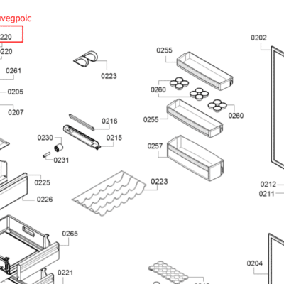 Hűtő üveglap kerettel 57,5x35 cm