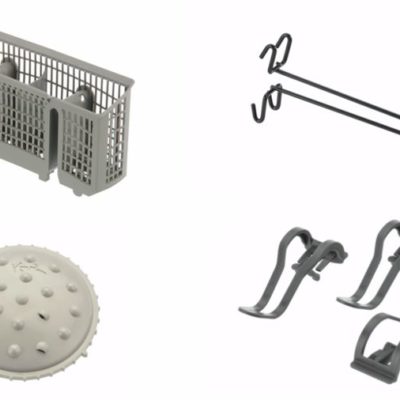 Mosogatógéphez kiegészítő szett (kicsi evőeszközkosár, palacktartó, tepsi mosogatófej, 3db edénytartó)