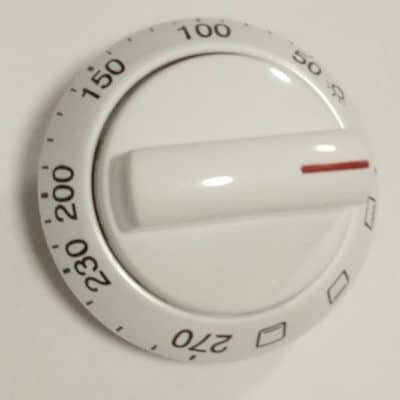 Tüzhely hőfokszabályzó gomb fehér