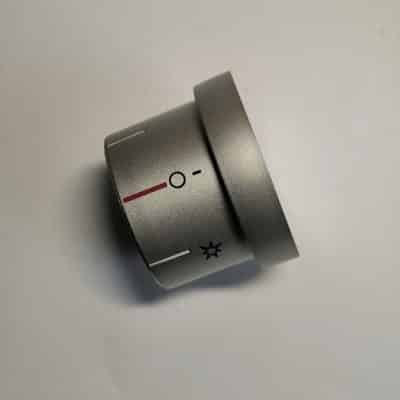 Tűzhely főzőfelület forgatógomb INOX színben