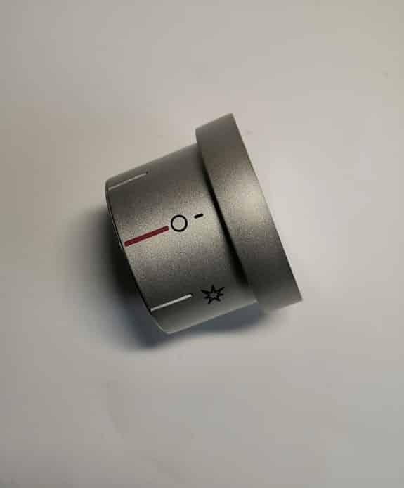 Tűzhely főzőfelület forgatógomb INOX színben