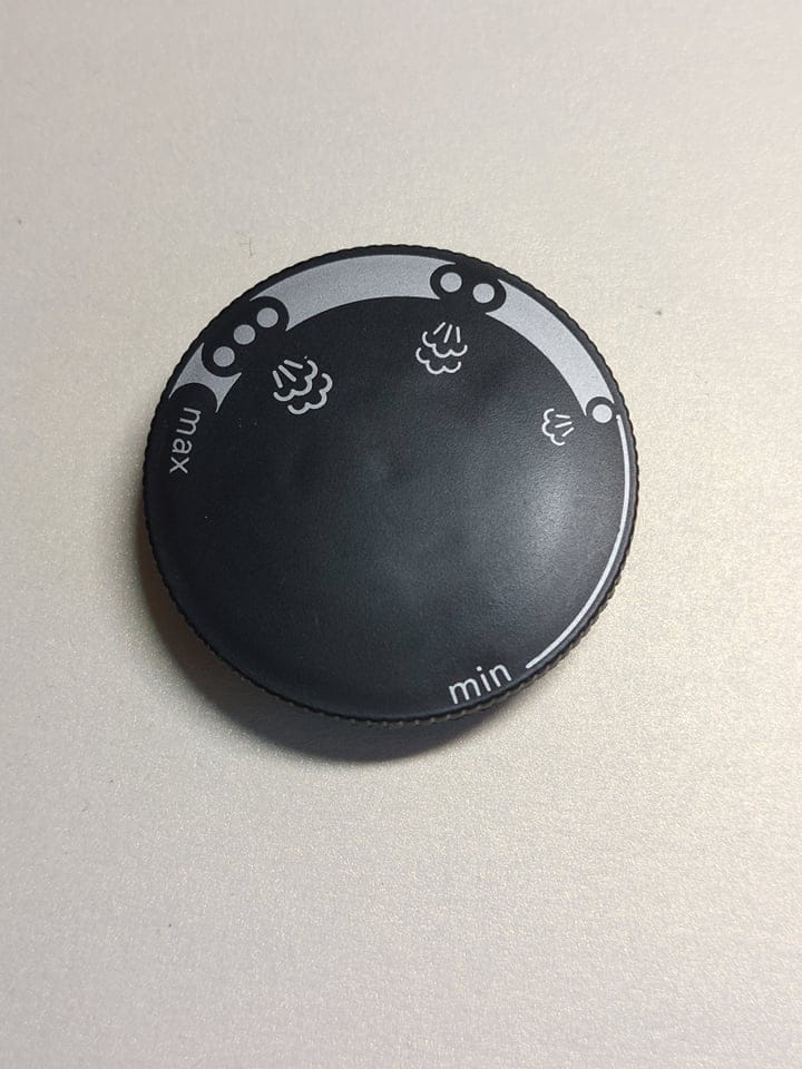 Vasaló hőmérséklet szabályzó forgatógomb fekete színben