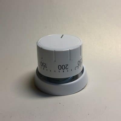 Tűzhely sütő hőmérsékletszabályzó forgatógomb fehér színben