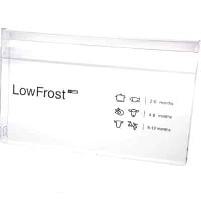 Beépíthető Kombihűtő fagyasztó fiókelólap (LowFrost)