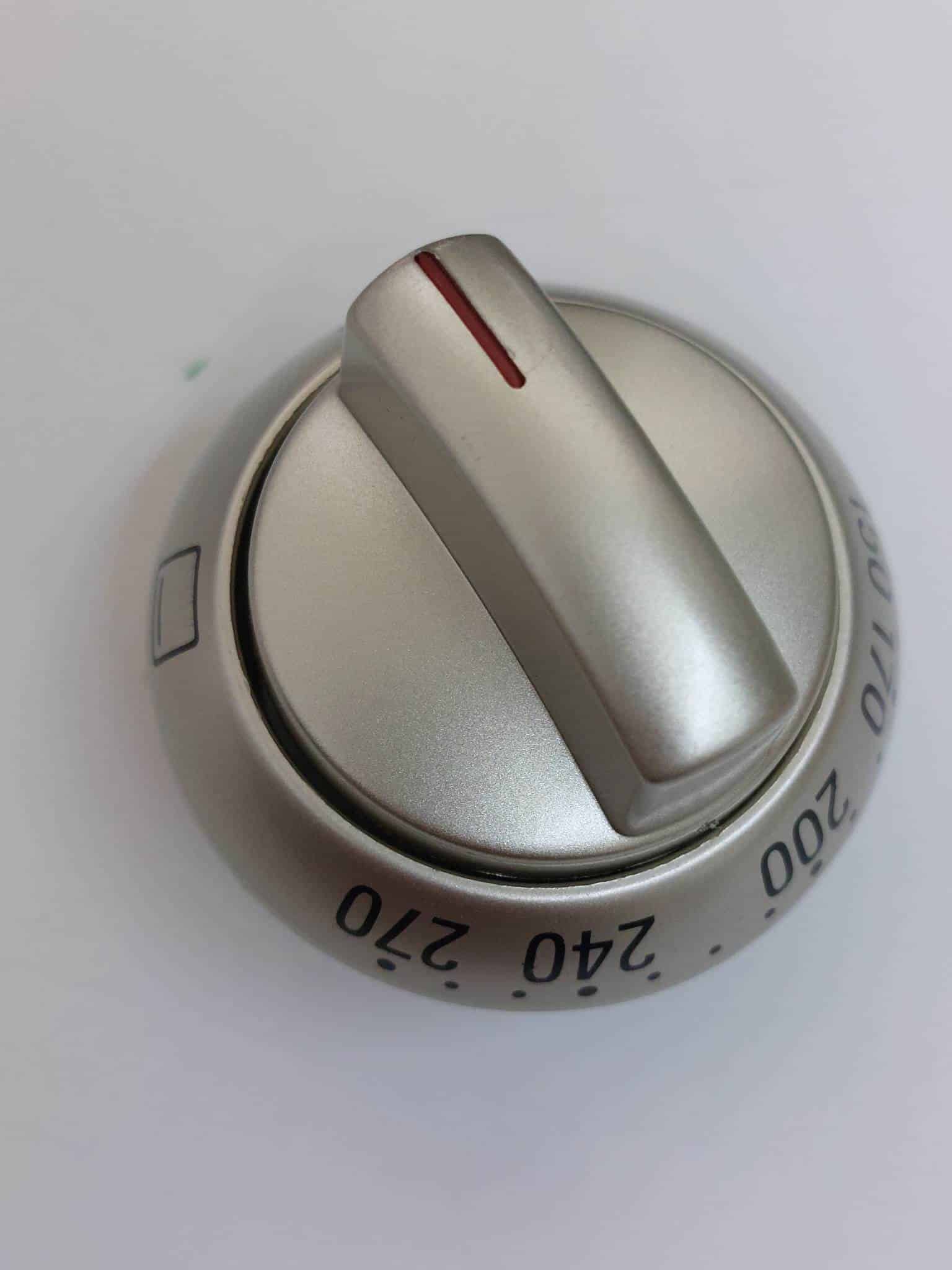 Sütő hőfokszabályzó forgatógomb INOX színben