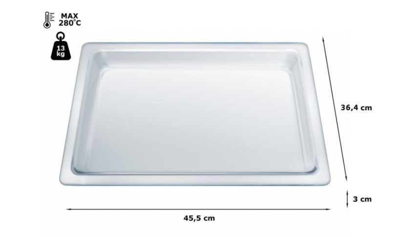 Üveg tepsi 45,5x37,5x3cm - Image 2