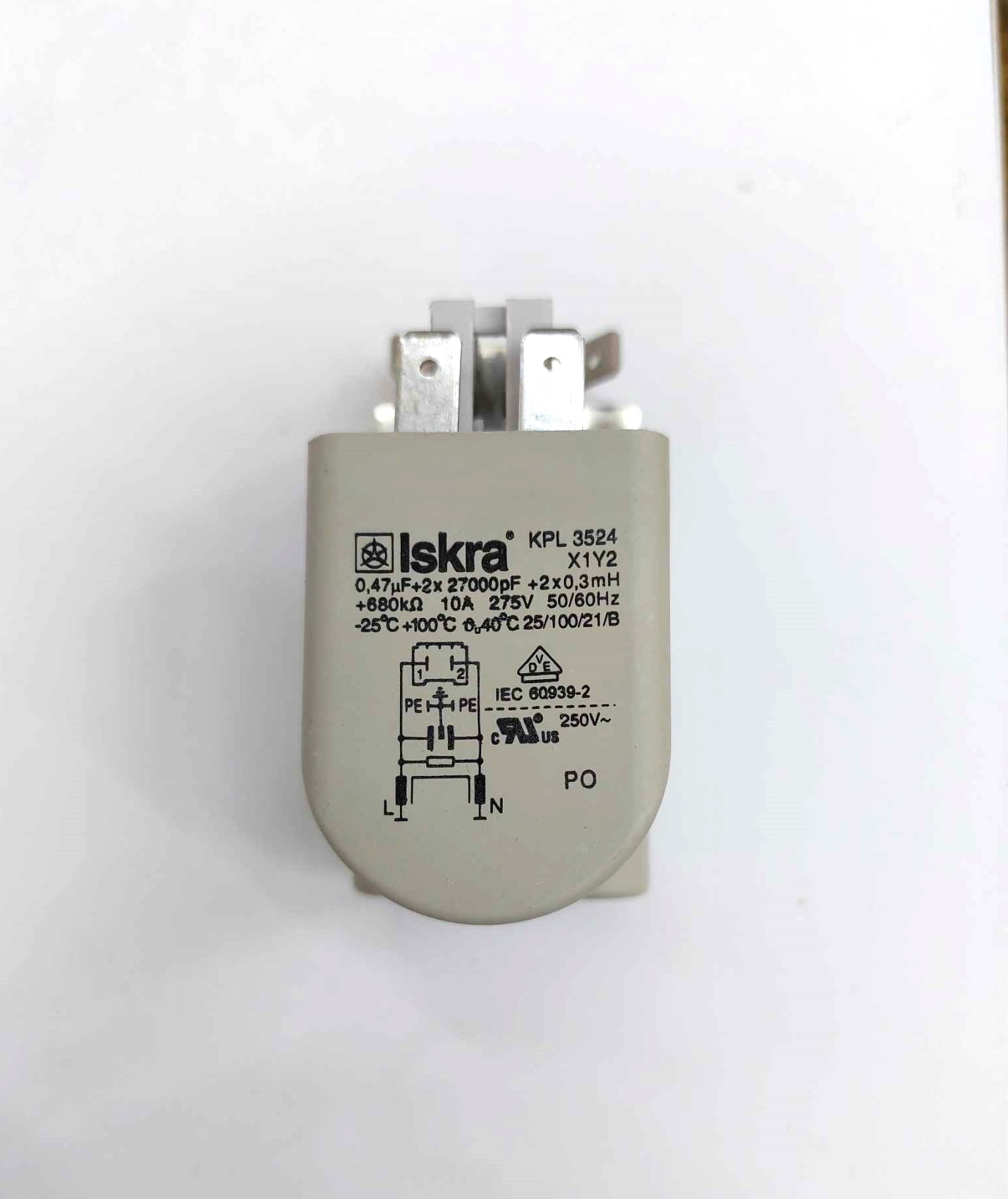 Zavarszűrő kondenzátor (mosógép /szárítógép)