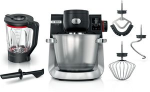 Bosch Serie 6 Konyhai robotgép mérleggel 1600 W Fekete Szálcsiszolt acél MUMS6ZS17