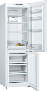Bosch Serie 2 Szabadonálló alulfagyasztós hűtő-fagyasztó kombináció 186 x 60 cm Fehér KGN36NW30