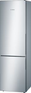 Bosch Serie 4 Szabadonálló alulfagyasztós hűtő-fagyasztó kombináció 201 x 60 cm Nemesacél kinézet KGV39VL31S